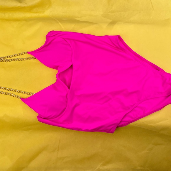 * NEW* Fashion Nova HOT PINK 1 pc SWIMSUIT - Picture 7 of 10